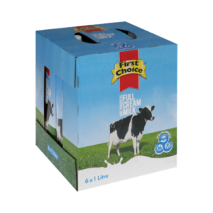 First Choice UHT Full Cream Milk 6 x 1.L